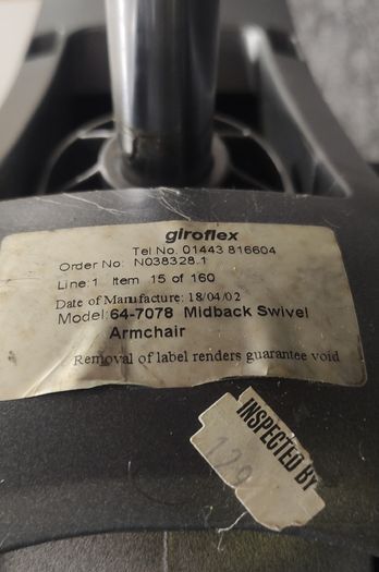 Premium ergonomic Swiss computer chair Giroflex 64-7078
