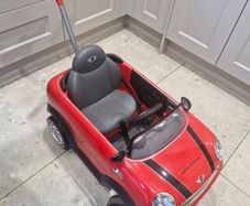 Mini Cooper Play Push Car Ride-On with Parental Handle - Red