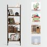 NEW SALE | Bookcase Bookshelf Ladder Shelf 5-Tier Steel Frame Industrial Style Storage Rack Organiser Standing Shelf for Office Study Living Room Bedroom 56x32x172cm Image 3