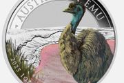 The Perth Mint Australian Emu 2025 1oz Silver Coloured Coin with Coa In Original Case and Box
