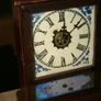 Antique Working 1870's Mahogany Cottage Mantel Shelf Clock 8" x 3,4" H-12" (works well) Image 3