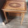 Vintage Mid Century Side Table with a Handmade Marquetry Panel Top Featuring a Floral Motif, Unknown Maker, Presume Italian-Made, Condition Issues, Needs Restoring Image 10