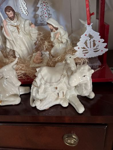 Belleek Living Nativity Collection - Manger Ox and Camel Set