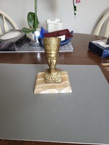 Egyptian bust brass