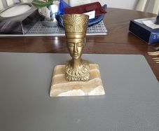 Egyptian bust brass