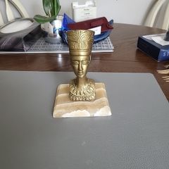 Egyptian bust brass