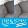 Sofa Slipcover Tucks 7 Pieces Slipcover Grips for Sofa, Essential Slipcover Stays to Keep Sofa Covers in Place, Fit Most Sofas & Armchairs, Great for Pet Owners, 3 Pieces 13 Long & 4 Pieces 7 Long Image 3