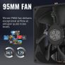 CPU Air Cooler - Low-Profile Cooling System, Direct Contact Technology, 4 Copper Heat Pipes, Compact Aluminium Heatsink with 92mm PWM Fan - AMD & Intel Compatible (FREE POSTAGE) Image 6