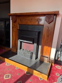 electric fire and fireplace