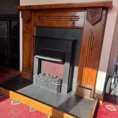 electric fire and fireplace