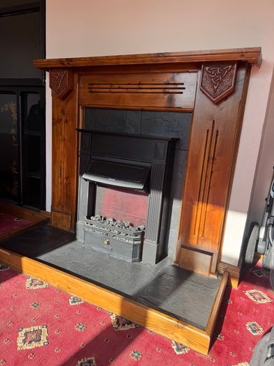 electric fire and fireplace