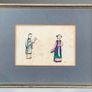 Antique Fine Pair of Chinese Watercolor Paintings on Rice Paper Image 6