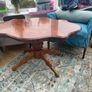 Elegant Solid Wood Coffee Table with Inlaid Design Image 2