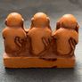 Small Vintage Three Wise Monkeys Resin Figurine Image 2