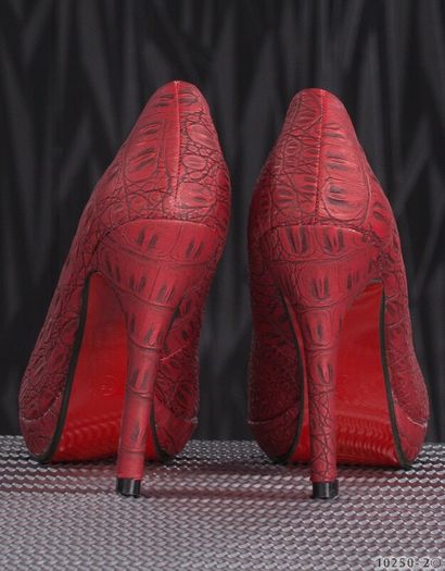 Snake Look Heeled Shoes Size Eu 36