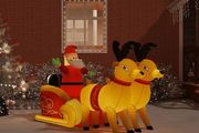 Christmas Inflatable Santa and Reindeer Decoration LED 130 cm