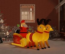 Christmas Inflatable Santa and Reindeer Decoration LED 130 cm