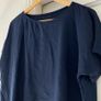 Navy Viscose Cropped Blouse Image 2