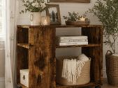 Mobile Storage Side Table with Wheels