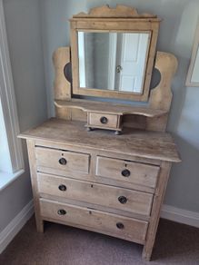 Rustic Antique Pine Dressing Table