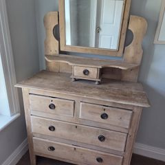 Rustic Antique Pine Dressing Table