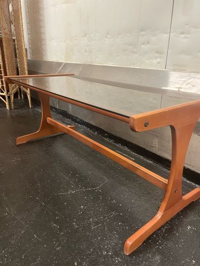 Glass top coffee table