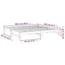 Day Bed | Natural Wood | Solid Pine Wood | Standard Double | Pull-Out Image 5