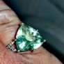 Exquisite green amethyst silver ring Image 2