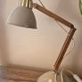 Bermondsey wooden anglepoise table lamp adjustable Image 3