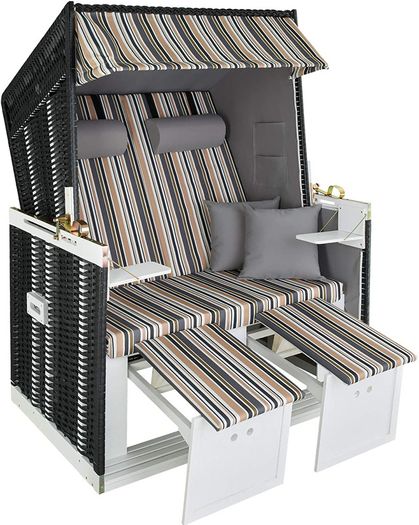 _Baltic Sea beach chair, 2-seater, 4-way adjustable backrest