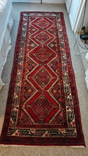 Colourful Persian Hamadan Hand Knotted Runner Rug Carpet