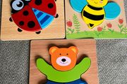 3 sets of 4-piece jigsaw puzzles