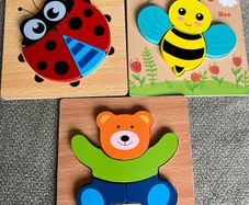 3 sets of 4-piece jigsaw puzzles