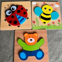 3 sets of 4-piece jigsaw puzzles