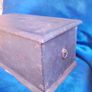Rustic Vintage Wooden Box Carpenter Tool Tray Brass Handle Image 4