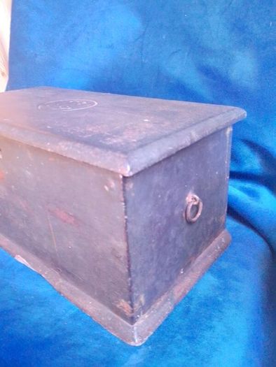 Rustic Vintage Wooden Box Carpenter Tool Tray Brass Handle