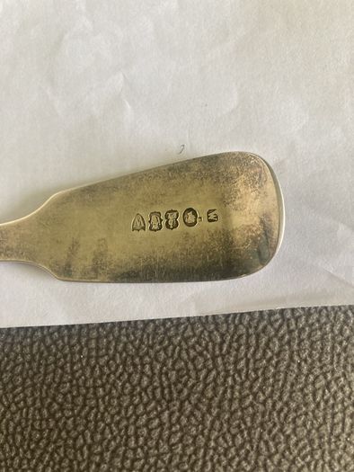 Silver spoon 9inches long in excellent condition made by famous silversmith George Waterhouse weighs 2.78 ounces