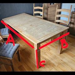 large table + chairs