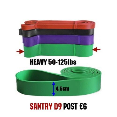 Green Pull Up Assist Band Resistance Exercise Loop for Home Gym Fitness Yoga Pilates