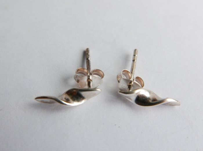 Vintage Sterling silver twist stud earrings