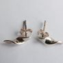Vintage Sterling silver twist stud earrings Image 9