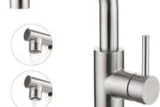 Kitchen Tap With 3 Function Sprayer, Pull Out Mixer With 360 Swivel, Single Handle Sink Tap for Bathroom or Kitchen, Stainless Steel