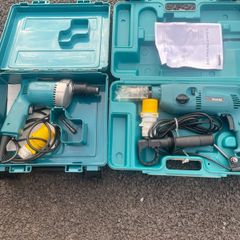 110 Volt Tekscrew Corded Gun + 110 Volt Drill. Both As New In Box. See Photos For Same.