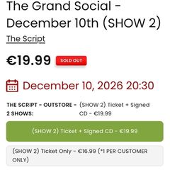 The Script at Grand Social