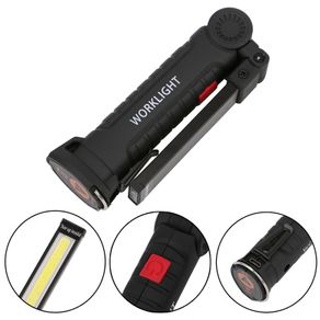 5 Mode LED Mini Pocket Portable 5 Mode COB Flashlight Torch USB Rechargeable LED Work Light Magnetic COB Lanterna Hanging Hook Lamp For Outdoor Camping Garage Work