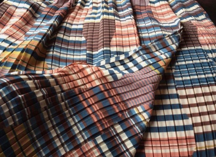 Zara Ladies Multi Brown Orange Green Pleated Chiffon Side Wrap Skirt M Uk 12 Including Postage