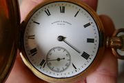 Vintage Hopkins &amp; Hopkins Dublin Pocket Watch Gold Plated Watch (needs service)