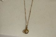 9ct Gold Pearl Pendant Vintage Necklace