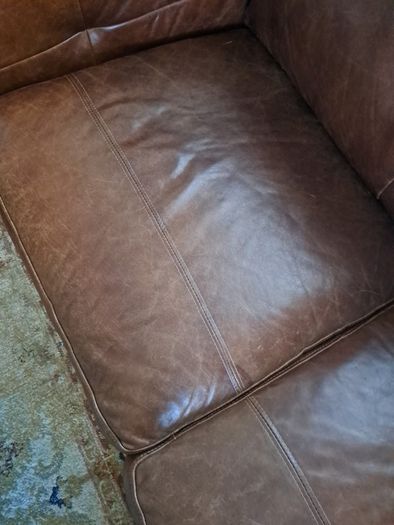 2 x real leather couches