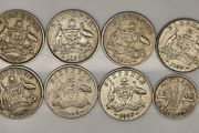 Australia Silver Mixed Dates Sixpence 6d and Threepence 3d Coin Lot x8